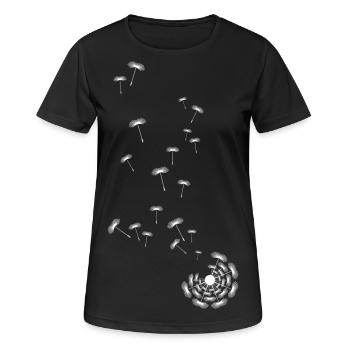 Pusteblume Été prairie le vent voler rêveur - T-shirt respirant Femme - noir - Devant - AI Model Female 172 light (172cm)