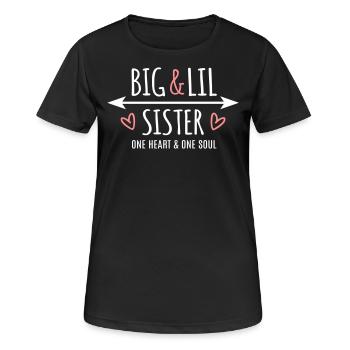 Big Little Sister Best Sisters Heart Soul - Women's Breathable T-Shirt - black - Front - AI Model Female 172 light (172cm)