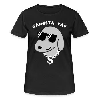 Gangsta Yap - Frauen T-Shirt atmungsaktiv - Schwarz - Vorne - AI Model Female 172 light (172cm)