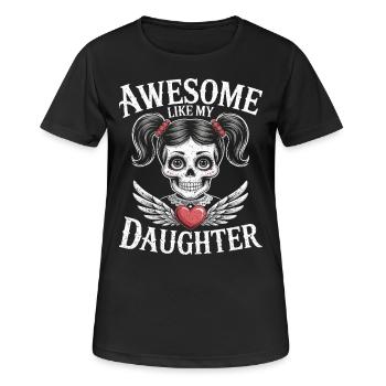 Fabulous dad humor like my daughter - Women's Breathable T-Shirt - black - Front - AI Model Female 172 light (172cm)