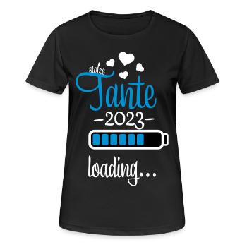 tante 2023 - Frauen T-Shirt atmungsaktiv - Schwarz - Vorne - AI Model Female 172 light (172cm)