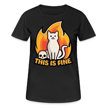 This is Fine - Women's Breathable T-Shirt - black - Front - AI Model Female 172 light (172cm)