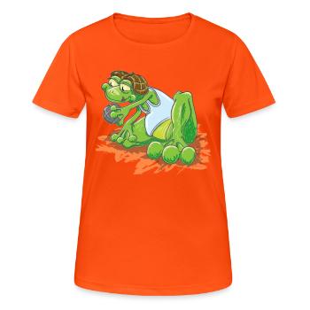 Pétanque - T-shirt respirant Femme - orange néon - Devant - AI Model Female 172 dark (172cm)