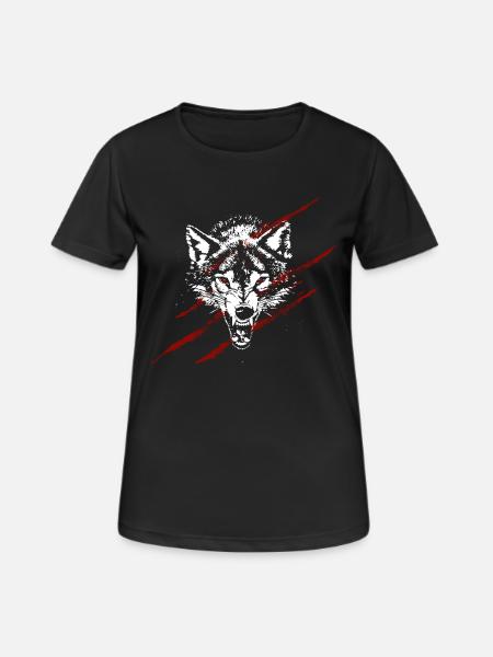 Angry wolf - Women's Breathable T-Shirt - black