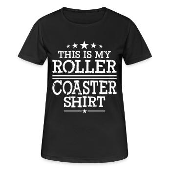 C'est ma chemise de montagnes russes - T-shirt respirant Femme - noir - Devant - AI Model Female 172 light (172cm)