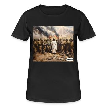 3ème guerre mondiale - T-shirt respirant Femme - noir - Devant - AI Model Female 172 light (172cm)
