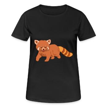 Baby Katzenbär Roter Panda Red Panda Tierkind - Frauen T-Shirt atmungsaktiv - Schwarz - Vorne - AI Model Female 172 light (172cm)