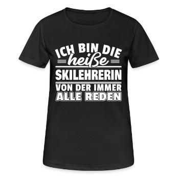 Heiße Skilehrerin - Frauen T-Shirt atmungsaktiv - Schwarz - Vorne - AI Model Female 172 light (172cm)