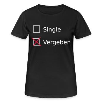 Vergeben - Frauen T-Shirt atmungsaktiv - Schwarz - Vorne - AI Model Female 172 light (172cm)