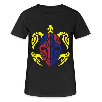 tahiti turtle - T-shirt respirant Femme - noir - Devant - AI Model Female 172 light (172cm)