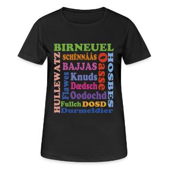 schimpf - Frauen T-Shirt atmungsaktiv - Schwarz - Vorne - AI Model Female 172 light (172cm)