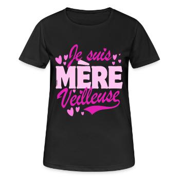 Muttertag - Ich bin eine Mutter Nachtlicht - pink - Frauen T-Shirt atmungsaktiv - Schwarz - Vorne - AI Model Female 172 light (172cm)