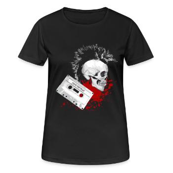 Punx not dead - Frauen T-Shirt atmungsaktiv - Schwarz - Vorne - AI Model Female 172 light (172cm)
