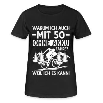 50 Geburtstag Fahrrad 50 Jahre Radfahrer - Frauen T-Shirt atmungsaktiv - Schwarz - Vorne - AI Model Female 172 light (172cm)
