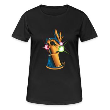 Infinity Gauntlet Spiel - Frauen T-Shirt atmungsaktiv - Schwarz - Vorne - AI Model Female 172 light (172cm)
