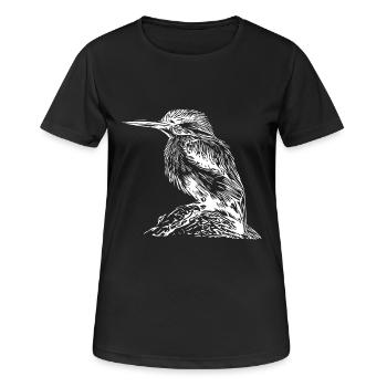Süsser Eisvogel am Fluss - Frauen T-Shirt atmungsaktiv - Schwarz - Vorne - AI Model Female 172 light (172cm)