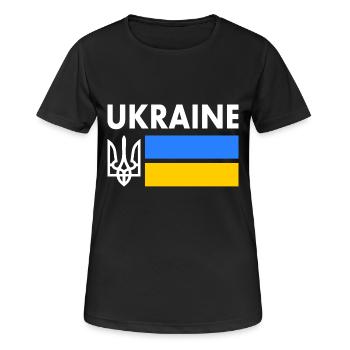 Ukraine - T-shirt respirant Femme - noir - Devant - AI Model Female 172 light (172cm)