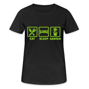 Gärtner - Frauen T-Shirt atmungsaktiv - Schwarz - Vorne - AI Model Female 172 light (172cm)