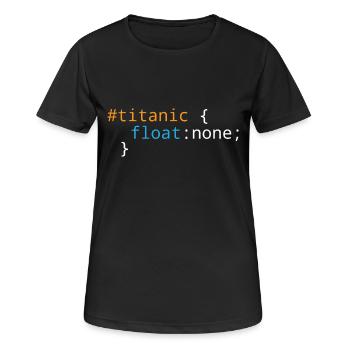 Css Puns - Titanic - Women's Breathable T-Shirt - black - Front - AI Model Female 172 light (172cm)