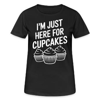 Cupcake Spruch Cupcakes Lustiges Cupcake Geschenk - Frauen T-Shirt atmungsaktiv - Schwarz - Vorne - AI Model Female 172 light (172cm)