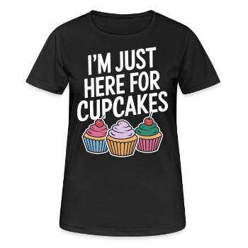 Cupcake Spruch Cupcakes Lustiges Cupcake Geschenk - Frauen T-Shirt atmungsaktiv - Schwarz - Vorne - AI Model Female 172 light (172cm)