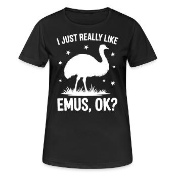 Emu Saying Australia Emus Funny Emu Gift - Women's Breathable T-Shirt - black - Front - AI Model Female 172 light (172cm)