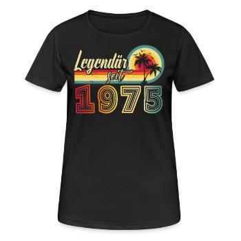 50 Jahre Männer "Legendär Seit 1975 - T-shirt respirant Femme - noir - Devant - AI Model Female 172 light (172cm)