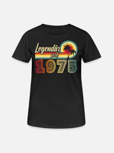 50 Jahre Männer "Legendär Seit 1975 - Women's Breathable T-Shirt - black