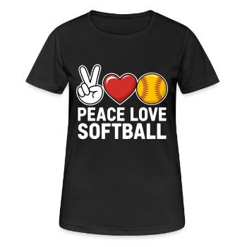 Softball Spruch Softball Lustig eSoftball Geschenk - Frauen T-Shirt atmungsaktiv - Schwarz - Vorne - AI Model Female 172 light (172cm)