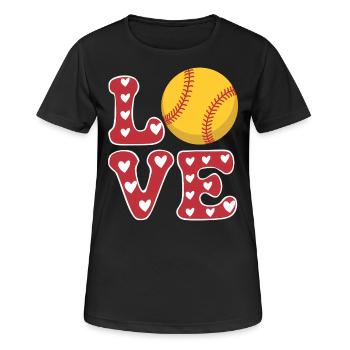 Softball Softball Player Cute Softball Gift - Women's Breathable T-Shirt - black - Front - AI Model Female 172 light (172cm)