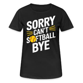 Softball Softball Player Funny Softball Gift - Women's Breathable T-Shirt - black - Front - AI Model Female 172 light (172cm)