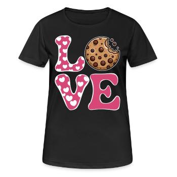 Cookies Saying Chocolate Cookies Funny Cookie Gift - Women's Breathable T-Shirt - black - Front - AI Model Female 172 light (172cm)