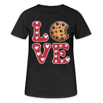 Cookies Saying Chocolate Cookies Funny Cookie Gift - Women's Breathable T-Shirt - black - Front - AI Model Female 172 light (172cm)