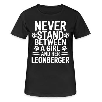 Leonberger Saying Funny Leonberger Gift - Women's Breathable T-Shirt - black - Front - AI Model Female 172 light (172cm)