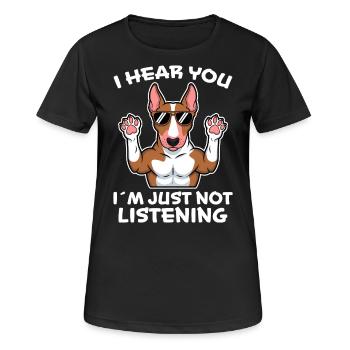 Bullterrier Spruch Lustiges Bullterrier Geschenk - Frauen T-Shirt atmungsaktiv - Schwarz - Vorne - AI Model Female 172 light (172cm)