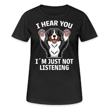 Bouvier bernois Dicton bouvier bernois - T-shirt respirant Femme - noir - Devant - AI Model Female 172 light (172cm)