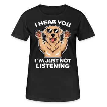Golden Retriever Spruch Golden Retriever Geschenk - Frauen T-Shirt atmungsaktiv - Schwarz - Vorne - AI Model Female 172 light (172cm)