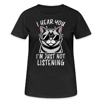 British Shorthair Dire Drôle de Chats Cadeau - T-shirt respirant Femme - noir - Devant - AI Model Female 172 light (172cm)