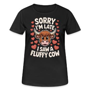 Highland Cow Highland Ecossais Highland Cattle Gift - T-shirt respirant Femme - noir - Devant - AI Model Female 172 light (172cm)