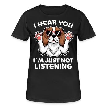 Cavalier King Charles Spaniel Saying Dog Gift - Women's Breathable T-Shirt - black - Front - AI Model Female 172 light (172cm)