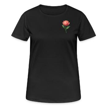 Beautiful flower - Women's Breathable T-Shirt - black - Front - AI Model Female 172 light (172cm)