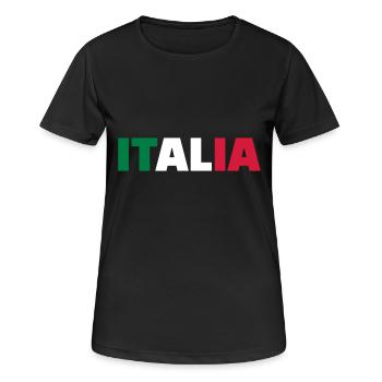 Italia - Women's Breathable T-Shirt - black - Front - AI Model Female 172 light (172cm)