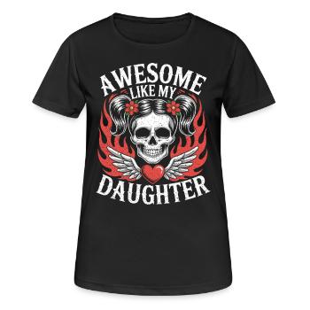 Fabulous dad humor like my daughter - Women's Breathable T-Shirt - black - Front - AI Model Female 172 light (172cm)