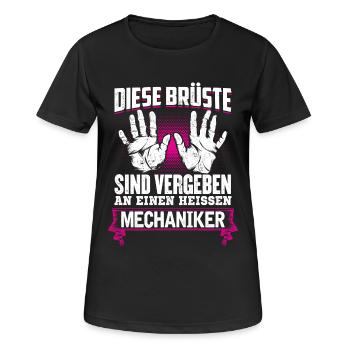 MECHANIKER - Brüste - Frauen T-Shirt atmungsaktiv - Schwarz - Vorne - AI Model Female 172 light (172cm)