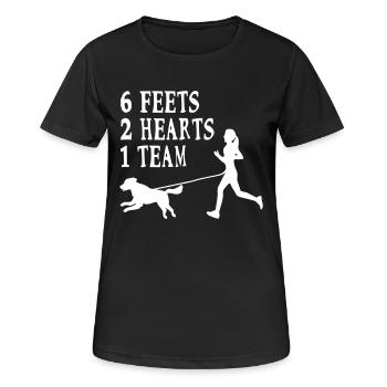 Canicross Hovawart Joggen Hund Hundespruch Sport - Frauen T-Shirt atmungsaktiv - Schwarz - Vorne - AI Model Female 172 light (172cm)