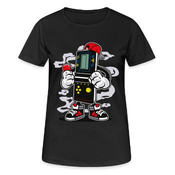 ZOCKER BOY - cartoon comic character figure motive - Women's Breathable T-Shirt - black - Front - AI Model Female 172 light (172cm)