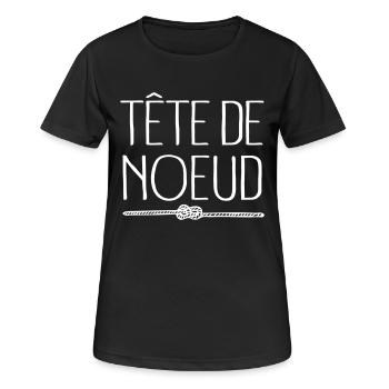 Tête De Noeud - T-shirt respirant Femme - noir - Devant - AI Model Female 172 light (172cm)