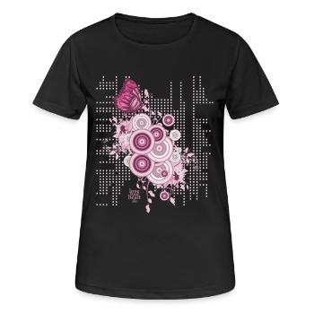 beau Butterflies - Frauen T-Shirt atmungsaktiv - Schwarz - Vorne - AI Model Female 172 light (172cm)