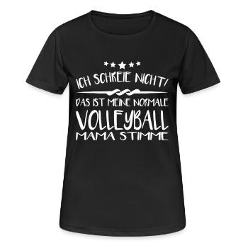 Ich schreie nicht Volleyball - Frauen T-Shirt atmungsaktiv - Schwarz - Vorne - AI Model Female 172 light (172cm)