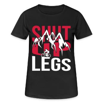 Shut Up Legs Cycle - T-shirt respirant Femme - noir - Devant - AI Model Female 172 light (172cm)